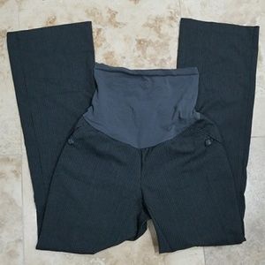 Motherhood Maternity Dark Gray Stripe Slacks